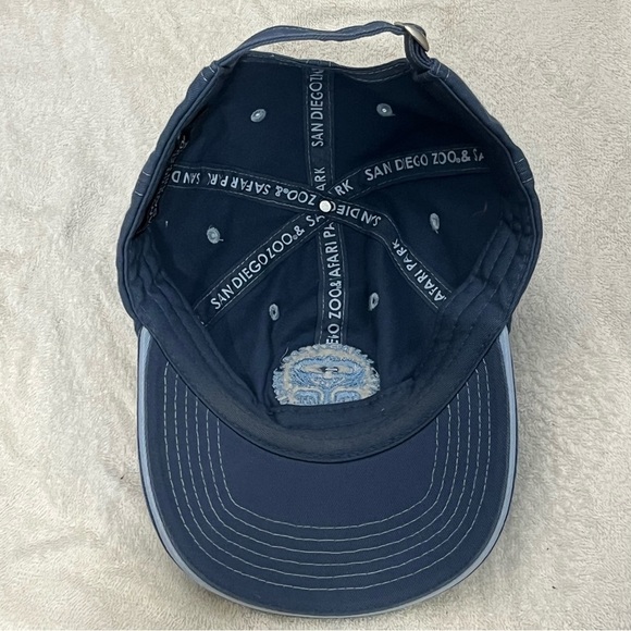San Diego Zoo & Safari Park Adjustable Blue Cotton Ball Cap - Picture 4 of 8
